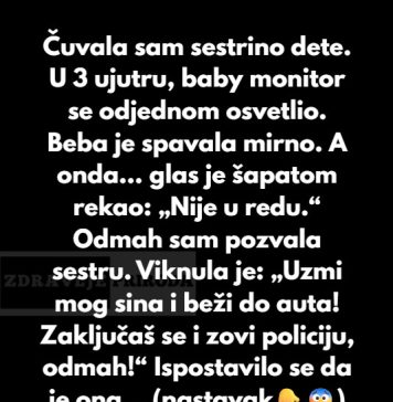 “Čuvala sam sestrino dete. U 3 ujutru, baby monitor se odjednom upalio…”