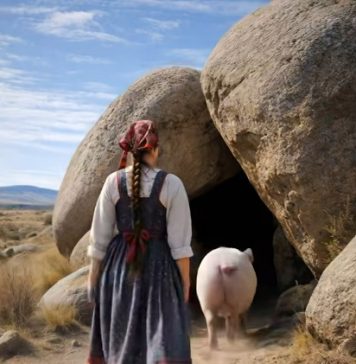 Kćerka farmera odlučila je pratiti svinju koja se u posljednje vrijeme ponašala čudno: svinja ju je odvela do stare stijene i počela bijesno kopati zemlju.