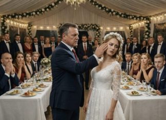 „Seoska otiračica!” — svekar me ošamario pred cijelim vjenčanjem.Dvadeset i devet minuta kasnije mladoženja je ustao i rekao ocu jednu jedinu riječ — zauvijek. Zvuk udarca bio je kratak i sočan, poput pucanja daske na mrazu.