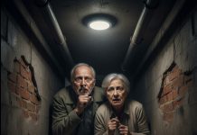 Zaključali su nas u podrum kako bi nam oduzeli kuću, ali moj muž mi je šapnuo: “Oni ne znaju što se nalazi iza ovog zida.” Nitko nije mogao zamisliti da će nas izdaja našeg sina spasiti.