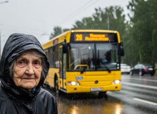 Vozač bacio staricu s autobusa — ali kada je izgovorila jednu rečenicu, sve je utihnulo