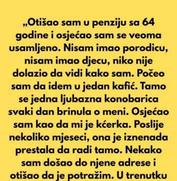Nakon što sam otišao u penziju sa 64 godine, osjećao sam se veoma usamljeno