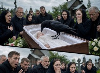Kada se tokom sahrane gavran spustio na mali kovčeg, ljudi su zanijemili. A trenutak kasnije dogodilo se nešto što niko nikada nije uspio zaboraviti……😲😲😲 Kada se tokom sahrane gavran spustio na mali kovčeg, ljudi su zanijemili. A trenutak kasnije dogodilo se nešto što niko nikada nije uspio zaboraviti……😲😲😲 - featured image