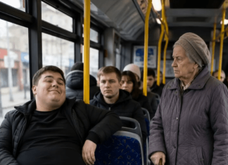 U autobusu bahati mladić ne samo da je odbio ustupiti mjesto starijoj ženi, već je demonstrativno stavio nogu na sjedište — ali ovakvu kaznu sigurno nije očekivao 😨😱