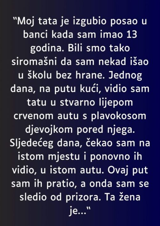 “Moj tata je izgubio posao u banci kada sam imao 13 godina…” - featured image “Moj tata je izgubio posao u banci kada sam imao 13 godina…” - featured image