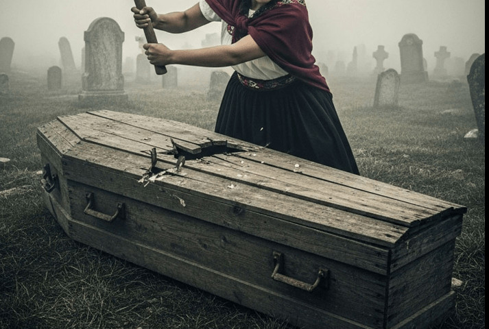 Na sprovodu svoga sina, majka je iznenada zgrabila sjekiru i više puta udarila po poklopcu lijesa: kada se poklopac razbio, svi su ugledali prizor koji je sledio krv u žilama. - featured image Na sprovodu svoga sina, majka je iznenada zgrabila sjekiru i više puta udarila po poklopcu lijesa: kada se poklopac razbio, svi su ugledali prizor koji je sledio krv u žilama. - featured image