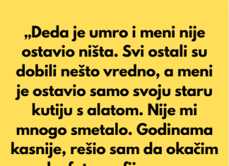 Kada je moj deda umro, svi u porodici su dobili nešto vredno — ušteđevinu, zemlju, antikvitete.