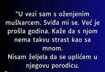 “U tajnoj vezi sam sa ozenjenim muskarcem a onda mi se javila njegova jadna zena…”