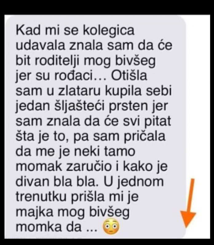 “Kad mi se kolegica udavala znala sam da će bit roditelji mog bivšeg ..” - featured image “Kad mi se kolegica udavala znala sam da će bit roditelji mog bivšeg ..” - featured image