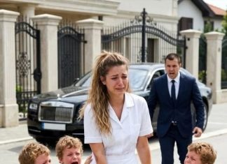 Škripa dotrajalog kofera odjekivala je netaknutim ulicama najprestižnijeg čuvanog naselja u gradu. *Klak. Klak. Klak.* Ponižavajuća pozadinska muzika za slomljen život. Emily Carter je čvrsto stegla ručku kofera i naterala se da krene napred. Odbijala je da se osvrne. Jedan jedini pogled preko ramena, i znala je da će se poslednji delići njenog ponosa raspasti. I dalje je nosila svoju tamnoplavu uniformu kućne pomoćnice. Što je još gore, jarko žute gumene rukavice i dalje su bile na njenim rukama. Izbacili su je tako brzo i tako grubo da joj nisu čak dozvolili ni da se presvuče. „Nestani. Odmah.” Te reči su još odjekivale u njenim ušima. Došle su od Richarda Hawthornea—milijarderskog tehnološkog mogula čije je ime dominiralo naslovima, a čije se bogatstvo prostiralo celom Silicijumskom dolinom. Tri godine je Emily verno radila unutar njegove vile, brinući o njegovom domu i, što je još važnije, o njegovoj deci. Suze su joj kotrljale niz obraze. Ne zato što je izgubila posao. Ne zato što je lažno optužena. Već zato što je ostavljala iza sebe Ethana, Noaha i Lijama. Petogodišnji trojci nikada nisu upoznali majčinsku ljubav. Njihova biološka majka je umrla na porođaju, i u vili ispunjenoj luksuzom, ali sa malo topline, Emily je postala jedina osoba zbog koje su se osećali sigurno. Samo sat ranije, Richardova verenica, Victoria Lane, savršeno je izvela svoj plan. Nestali Rolex.